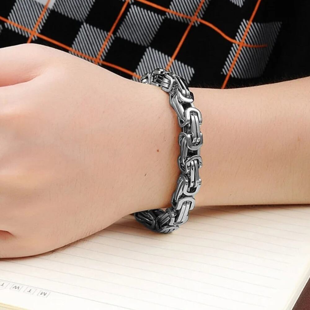 NEW stainless steel motorcycle chain men's bracelet jewelry B29A - Picture 2 of 3